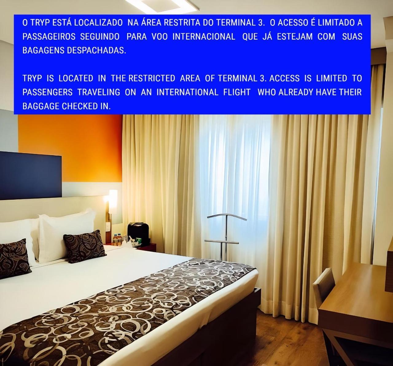 Tryp By Wyndham Sao Paulo Airport - Hotel De Transito Terminal 3 -Lado Ar - Area Restrita A Passageiros Ja Embarcados - Piso 1 Гуарульос Екстериор снимка