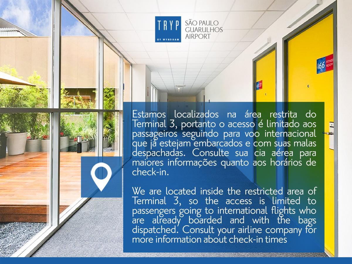 Tryp By Wyndham Sao Paulo Airport - Hotel De Transito Terminal 3 -Lado Ar - Area Restrita A Passageiros Ja Embarcados - Piso 1 Гуарульос Екстериор снимка