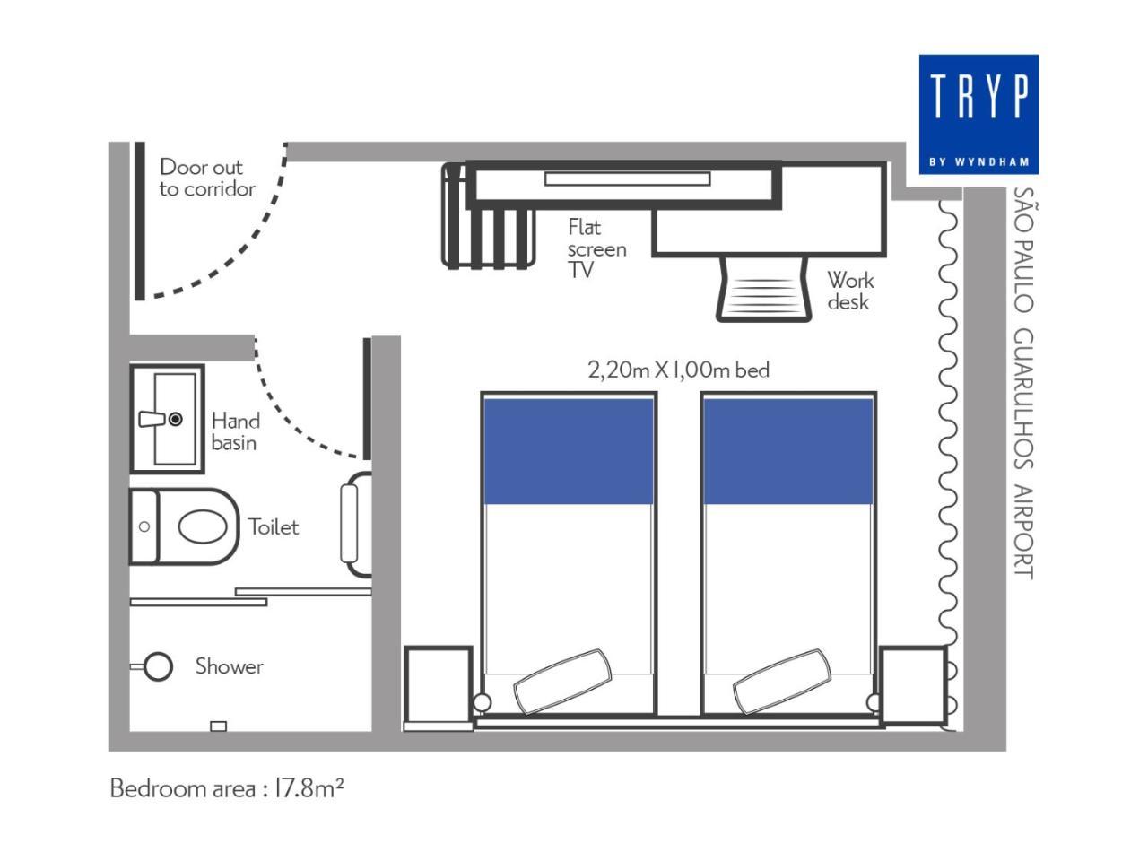 Tryp By Wyndham Sao Paulo Airport - Hotel De Transito Terminal 3 -Lado Ar - Area Restrita A Passageiros Ja Embarcados - Piso 1 Гуарульос Екстериор снимка